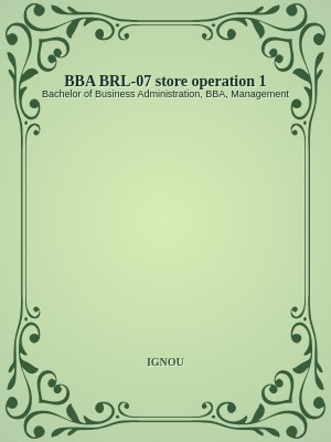 BBA BRL-07 store operation 1